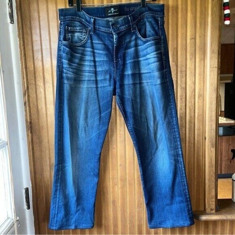7 For All Mankind Mens Luxe Performance Straight Leg- Men Size 34